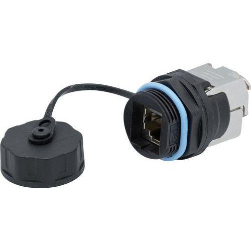 Embase RJ45 CAT 6A étanche avec bouchon - Générique Embase RJ45 CAT 6A étanche avec bouchon - Générique
