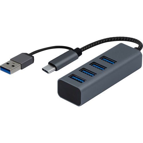 Hub USB 4 ports Type A et adaptateur - 60W - Dacomex Hub USB 4 ports Type A et adaptateur - 60W - Dacomex