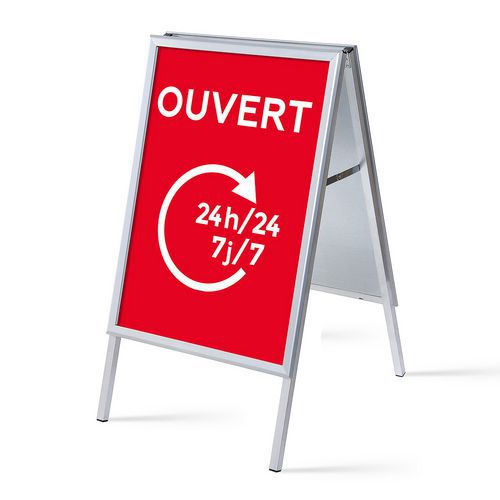 Stop-Trottoir A1 Ensemble Complet Ouvert 24/7 Rouge