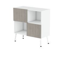 Rangement bas Teni pied métal lg.120 cm ht. 101 cm 2 portes à damier