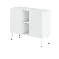 Rangement bas Teni pieds métal lg.120 cm ht.101 cm 2 portes 2 niches