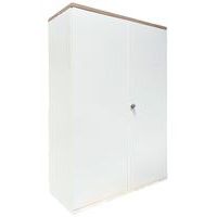 Armoire mi-haute reconditionnée à portes battantes - Blanche - Sedus