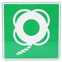 Panneau évacuation bouée de sauvetage filin aluminium - Manutan Expert