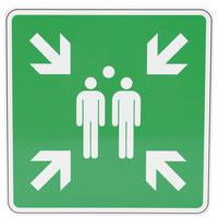 Panneau Point rassemblement après évacuation - PVC - Manutan Expert