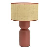 Lampe de bureau en céramique et rafia Tamatao - Meet By Paperflow