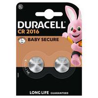 Pile bouton Lithium CR2016 - Pack de 2 - Duracell