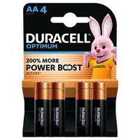 Pile Alcaline Optimum AA - 4 unités - Duracell