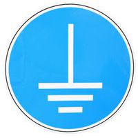 Panneau obligation Mise à la terre aluminium - 100 mm - Manutan Expert