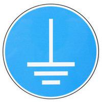 Panneau obligation Mise à la terre aluminium - 120 mm - Manutan Expert