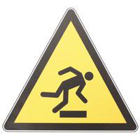 Panneau Risque de trébuchement/obstacle au sol - PVC - Manutan Expert