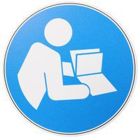 Panneau Consulter le manuel d'instructions - PVC - Manutan Expert