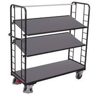 Chariot haut ergonomique 3 plateaux bois - Capacité 500 Kg