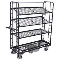 Chariot électrique B-Well - 4 plateaux grillagés - 400kg - Actiwork