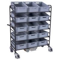 Chariot électrique acier - 15 bacs norme EU - 250kg - Actiwork