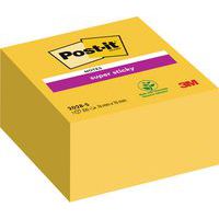 Bloc 350 feuilles 76x76 mm jaune super sticky - Post-it thumbnail image