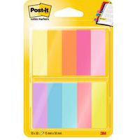 Lot 10 blocs 50 feuilles marque pages 15x50 mm assorties - Post-it thumbnail image