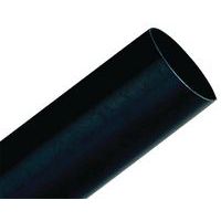 Gaine thermorétractable paroi fine avec adhésif 1m, 18/6mm noire - 3M