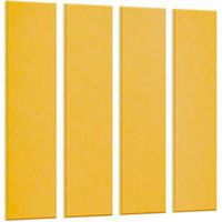 Jeu de 4 panneaux muraux en feutre PET acoustique jaune - Smit Visual