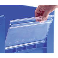 Bac à bec en plastique - 28 L - porte étiquette - polypropylène bleu -  L30,5xH17,5xP46 cm pas cher