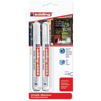 MARQUEUR CRAIE LIQUIDE BLANC X2 - EDDING