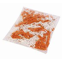 Chaîne plastique en sac - Orange fluo/blanc