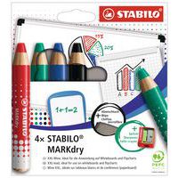 Etui de 4 crayons marqueurs markdry - Stabilo thumbnail image