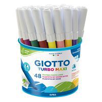 Pot plastique 48 feutres pointe extra large -Giotto thumbnail image