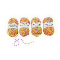 Set 4 pelotes fils acrylique multicolore fluo 50g - O-Color thumbnail image
