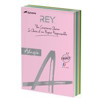 Ramette 500 feuilles A4 80g 5 teintes pastel assorties - Rey thumbnail image