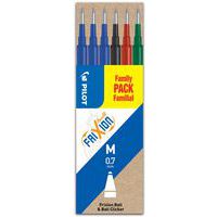 Set de 6 recharges pointe 0,7mm couleurs assorties - Pilot Frixion