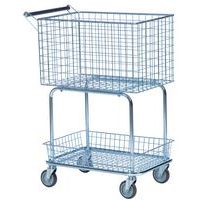 Chariot grillagé 2 corbeilles - Force 100 kg