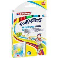 Pochette 5 craies grasses funtastics e-16 pour vitres - Edding thumbnail image