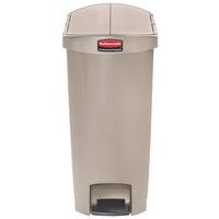 Collecteur à pédale Slim Jim Beige ouverture papillon 50 L -Rubbermaid