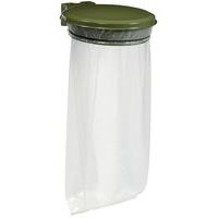 Support sac poubelle avec couvercle jusqu'à 120 litres, couleur: vert -  Cdiscount Maison