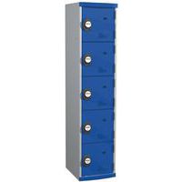 Vestiaire 5 cases Seamline Optimum® - 1 colonne largeur 400 mm - Sur socle - Acial