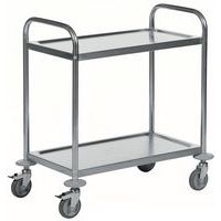 Chariot inox - 2 plateaux - Capacité 100 kg