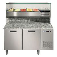 Meuble de préparation pizza, 2 portes réfrigérées-MPF2-1 Afinox