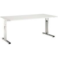 Bureau droit Minos - Pieds réglables - Gris clair - Hammerbacher
