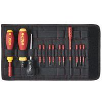 Jeu 14 pcs tournevis dynamométrique réglable TorqueVario-S isolé- WIHA