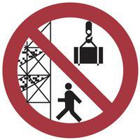 Panneau interdiction - Ne pas passer sous charpentes - Aluminium