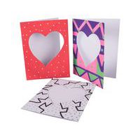 Carte cadre cœur à décorer en carton blanc 22 x 17 cm (Lot de 10) thumbnail image 2
