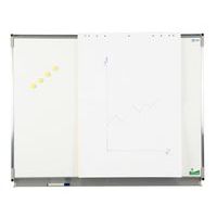 Tableau blanc émaillé avec attaches