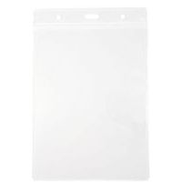 Porte-badge A6 souple transparent - PVC recyclé - Lot de 100 - Sogedex