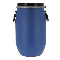 Fût Plastique 30 Litres Bleu - Ouverture Totale, PEHD, Homologué UN - Pour Stockage Et Transport De Produits Solides - 14