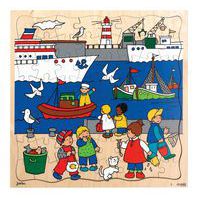 Puzzle bois 37 x 37 cm - thème le transport : port - Rolf thumbnail image
