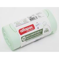 Sac Poubelle Compostable pour Déchets Organiques 110L - Alfapac