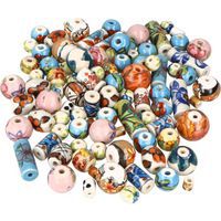 Bocal 300g perles céramique tailles assorties thème fleurs thumbnail image 2
