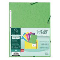 Chemise 3 rabats à élastiques carte lustrée 400g/m2 ® A4