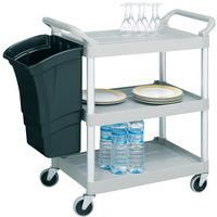Chariot de service 3 plateaux - Charge 90 kg- Rubbermaid