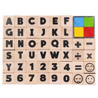 Maxi pack de tampons lettres, chiffres, symboles, 4 encreurs thumbnail image
